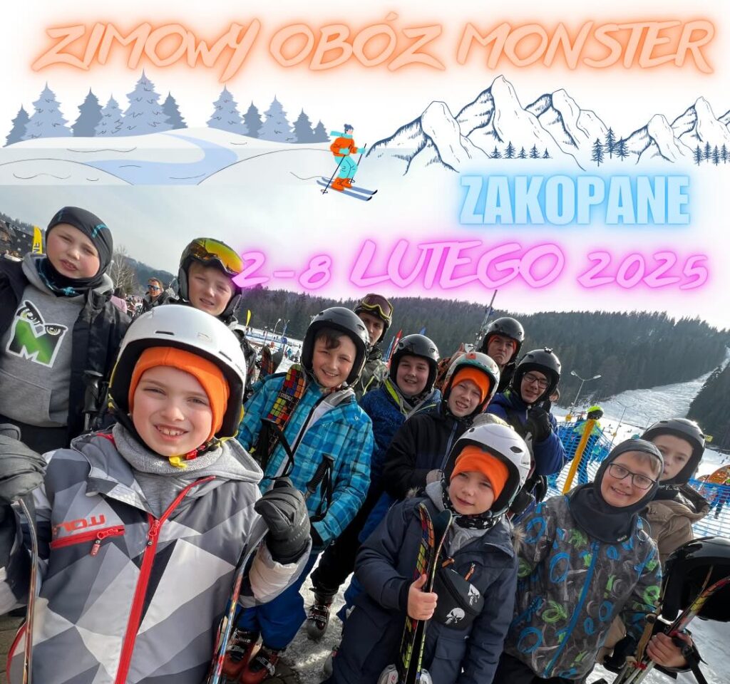 Plakat sportowy obóz zimowy Zakopane 2025